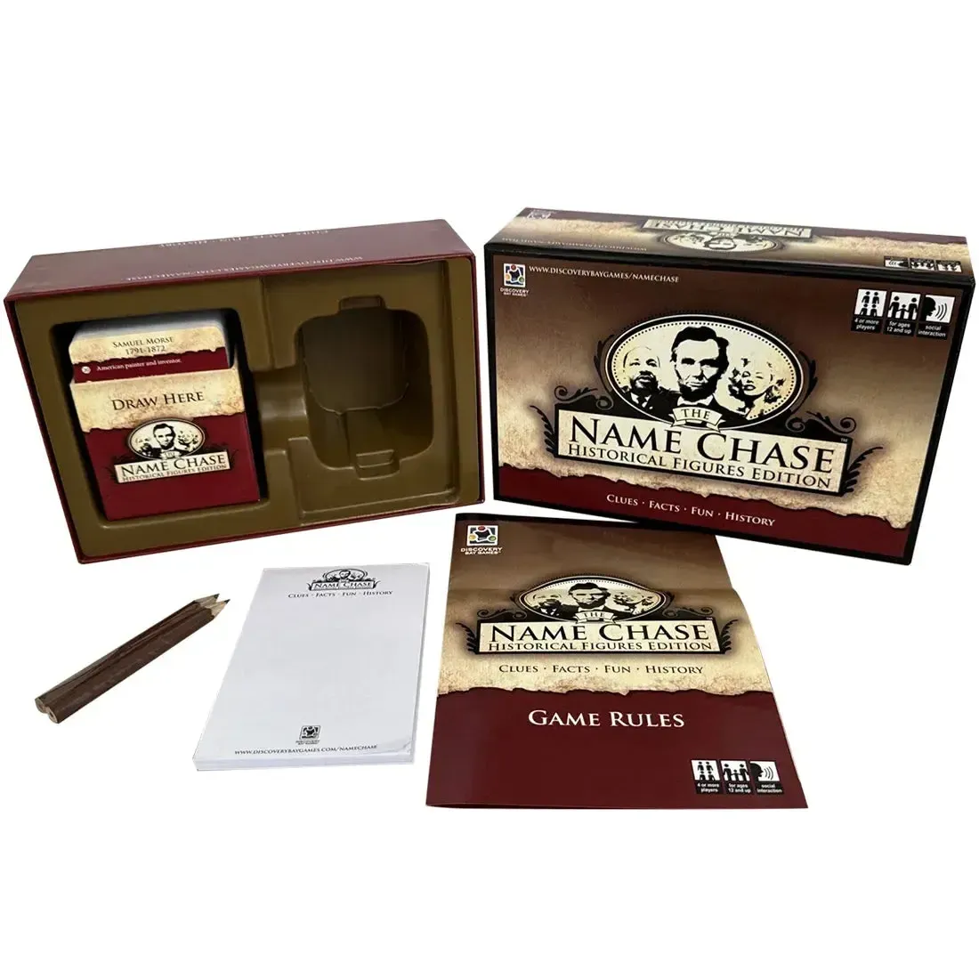Name Chase: Historical Figures Edition - Trivia History Card Game for Adults, and Family (4+ Players, Ages 12+) - Geo Toys - Image 2