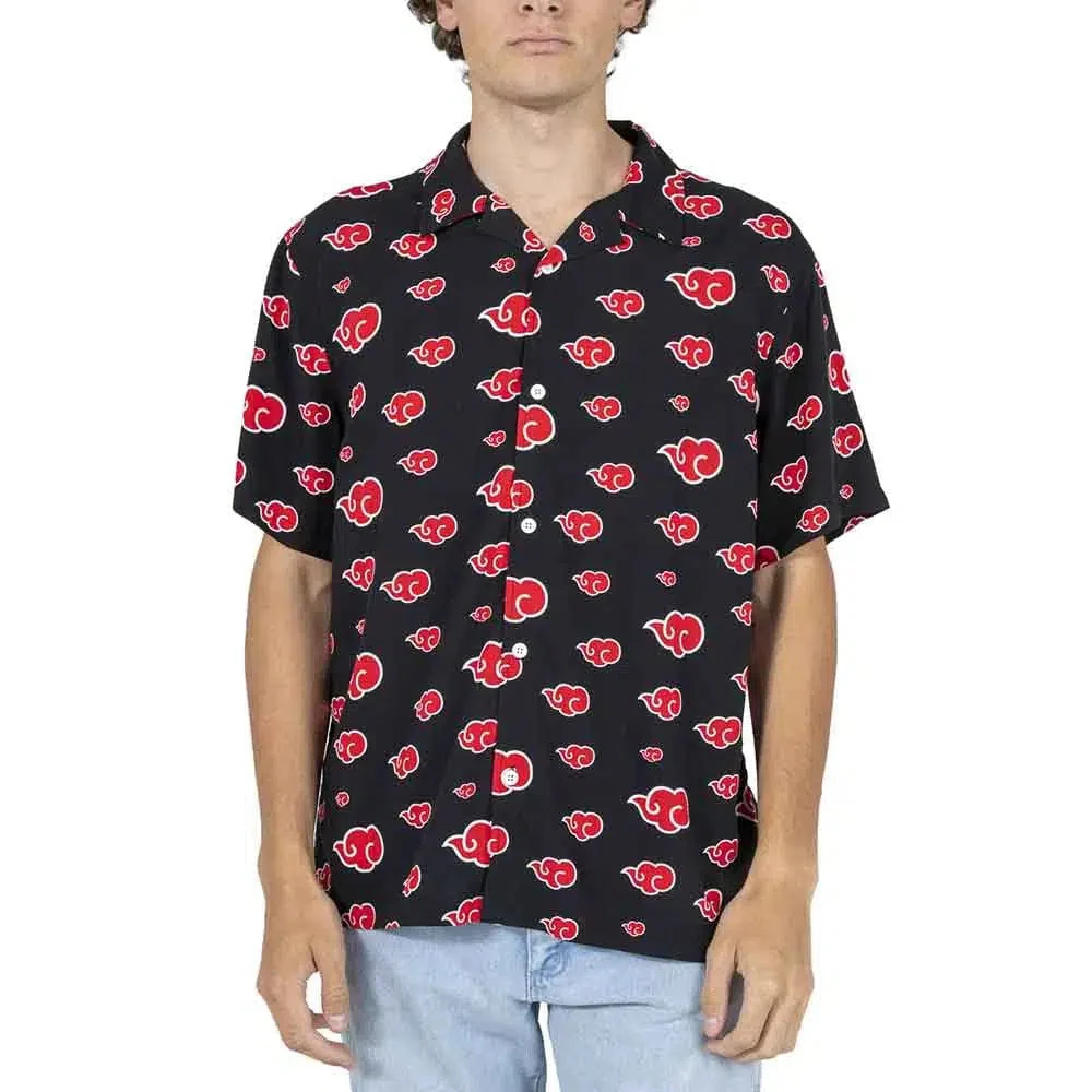 Naruto - Akatsuki Cloud Button Up Shirt - Bioworld