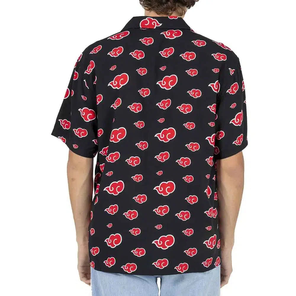 Naruto - Akatsuki Cloud Button Up Shirt - Bioworld - Image 2