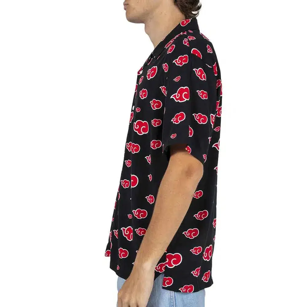 Naruto - Akatsuki Cloud Button Up Shirt - Bioworld - Image 3
