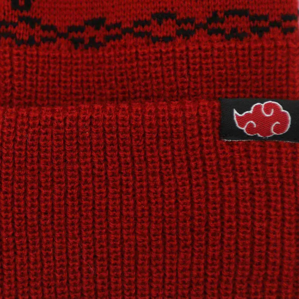 Naruto - Akatsuki Red Cuff Beanie Hat (Embroidered) - Bioworld - Image 4
