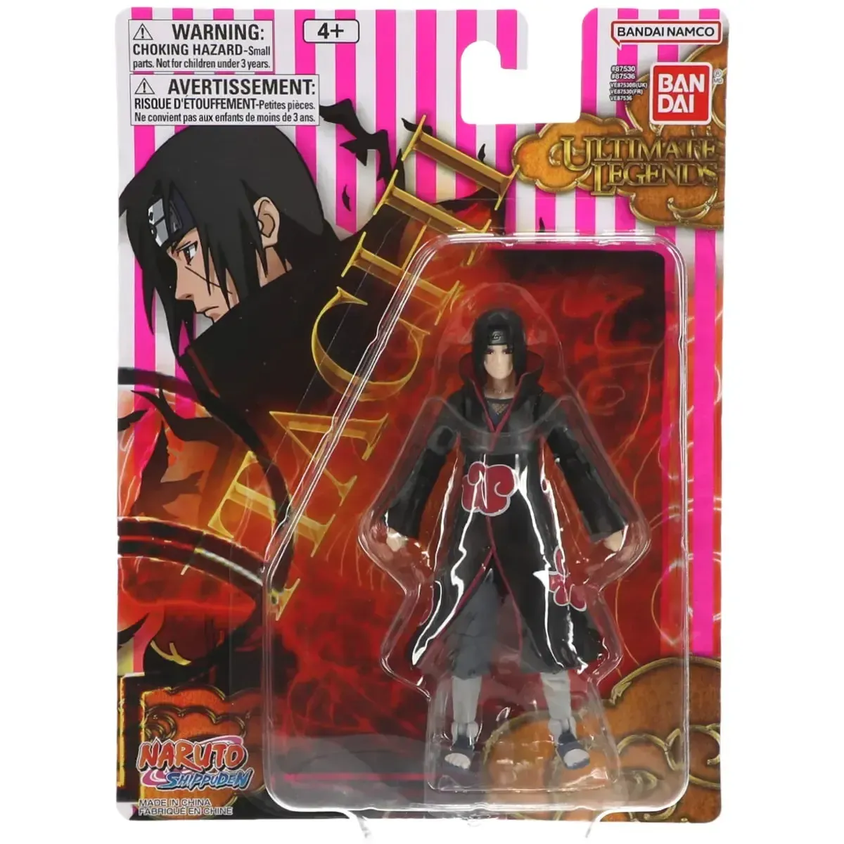 Naruto Shippuden - Akatsuki Uniform Itachi Uchiha Action Figure (5") - Bandai - Ultimate Legends Series