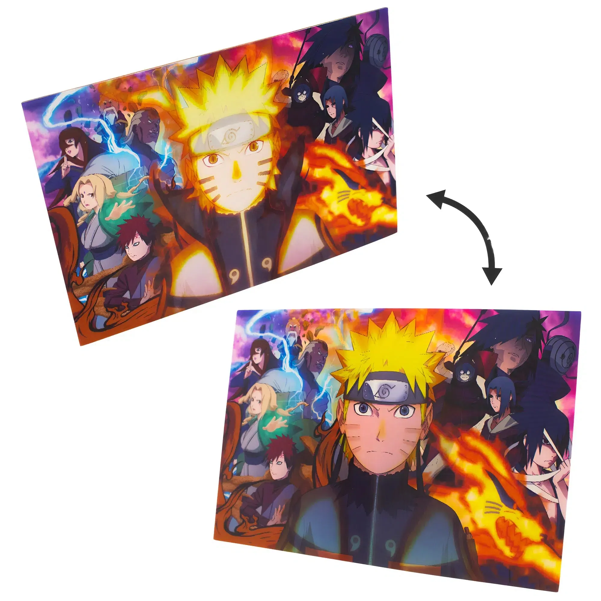Naruto Shippuden - Collector's Gift Box Set - Culturefly - Throw Blanket, Crew Socks, Planter, Lenticular Art Print, Pin Badge - Image 3