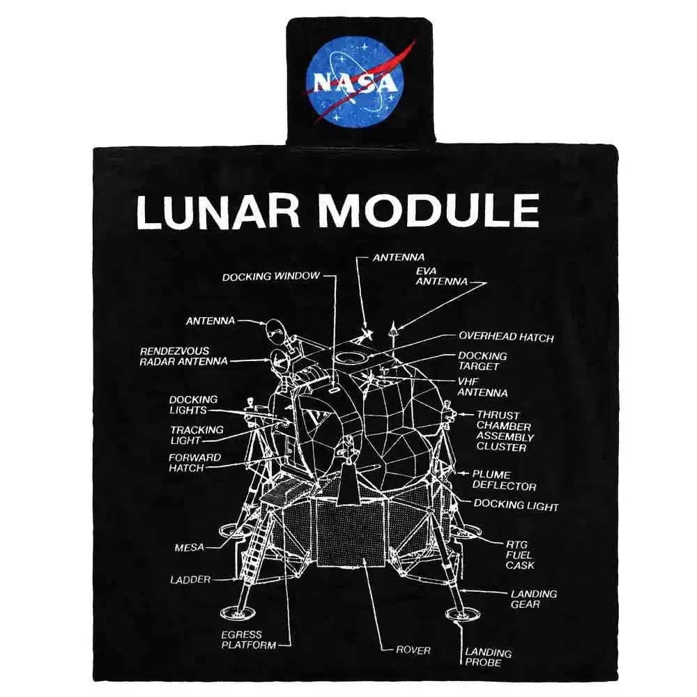 NASA - Lunar Module Plush Pillow & Pocket Throw Blanket (Fleece, 50"x50") - Bioworld - Image 2