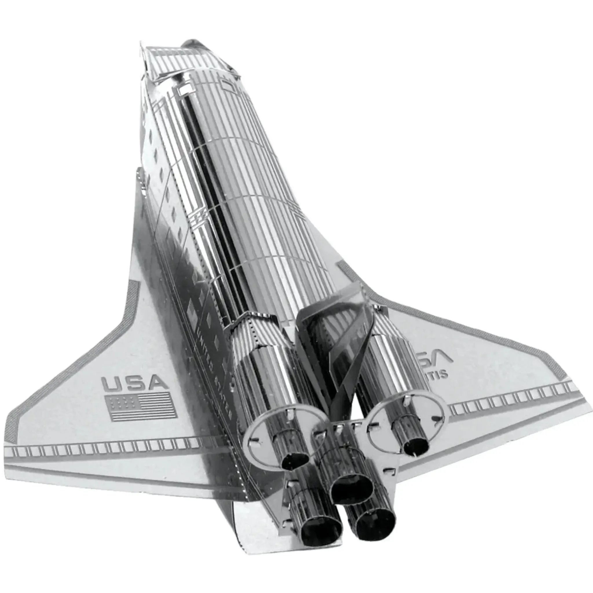NASA - Space Shuttle Atlantis Spacecraft Figure Model Kit (Steel, Easy Difficulty) - Fascinations - Metal Earth Series - (2022) - Image 6
