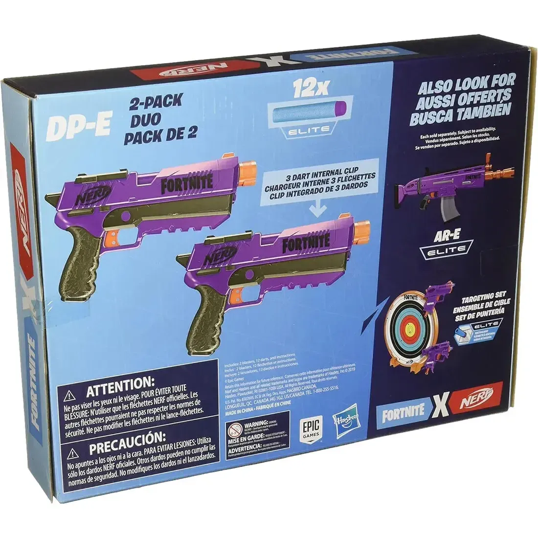 Nerf [Fortnite] - DP-E Foam Dart Toy Gun Blasters (Set of 2) - Hasbro - Image 3