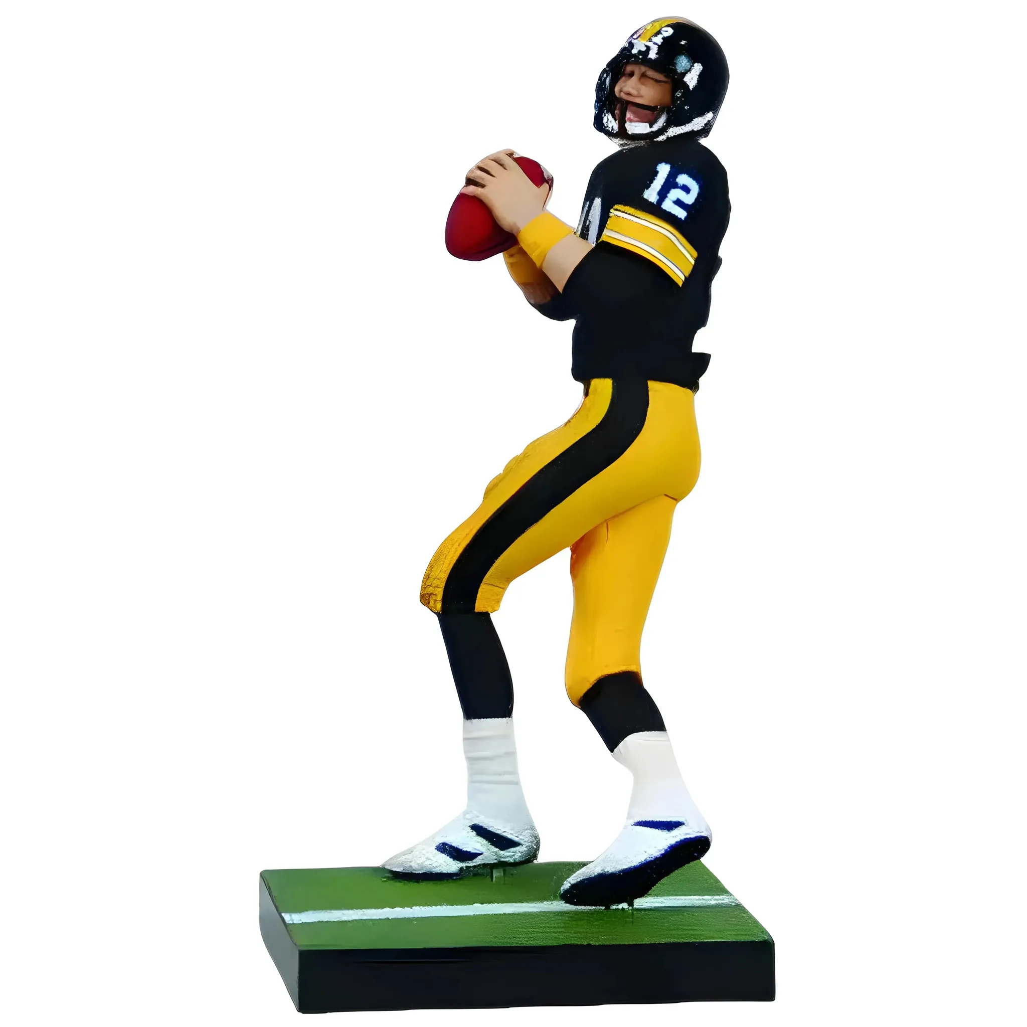 NFL [Pittsburgh Steelers] - Black Jersey Terry Bradshaw Quarterback Figure (6")- McFarlane Toys - NFL Series 26 (2011) - Image 4