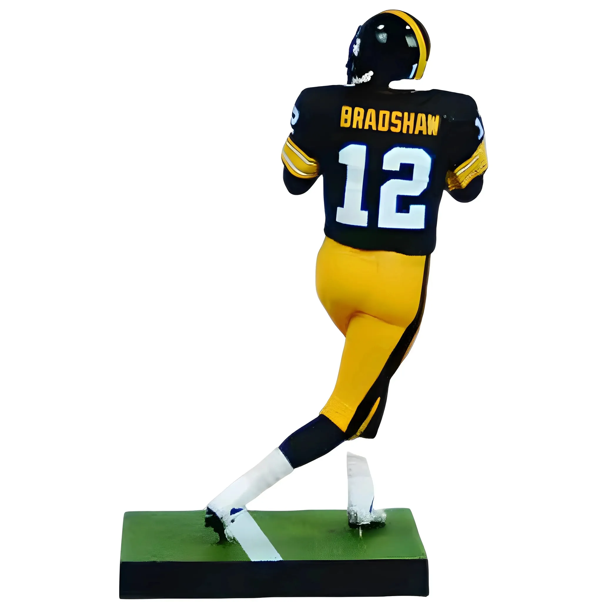 NFL [Pittsburgh Steelers] - Black Jersey Terry Bradshaw Quarterback Figure (6")- McFarlane Toys - NFL Series 26 (2011) - Image 6