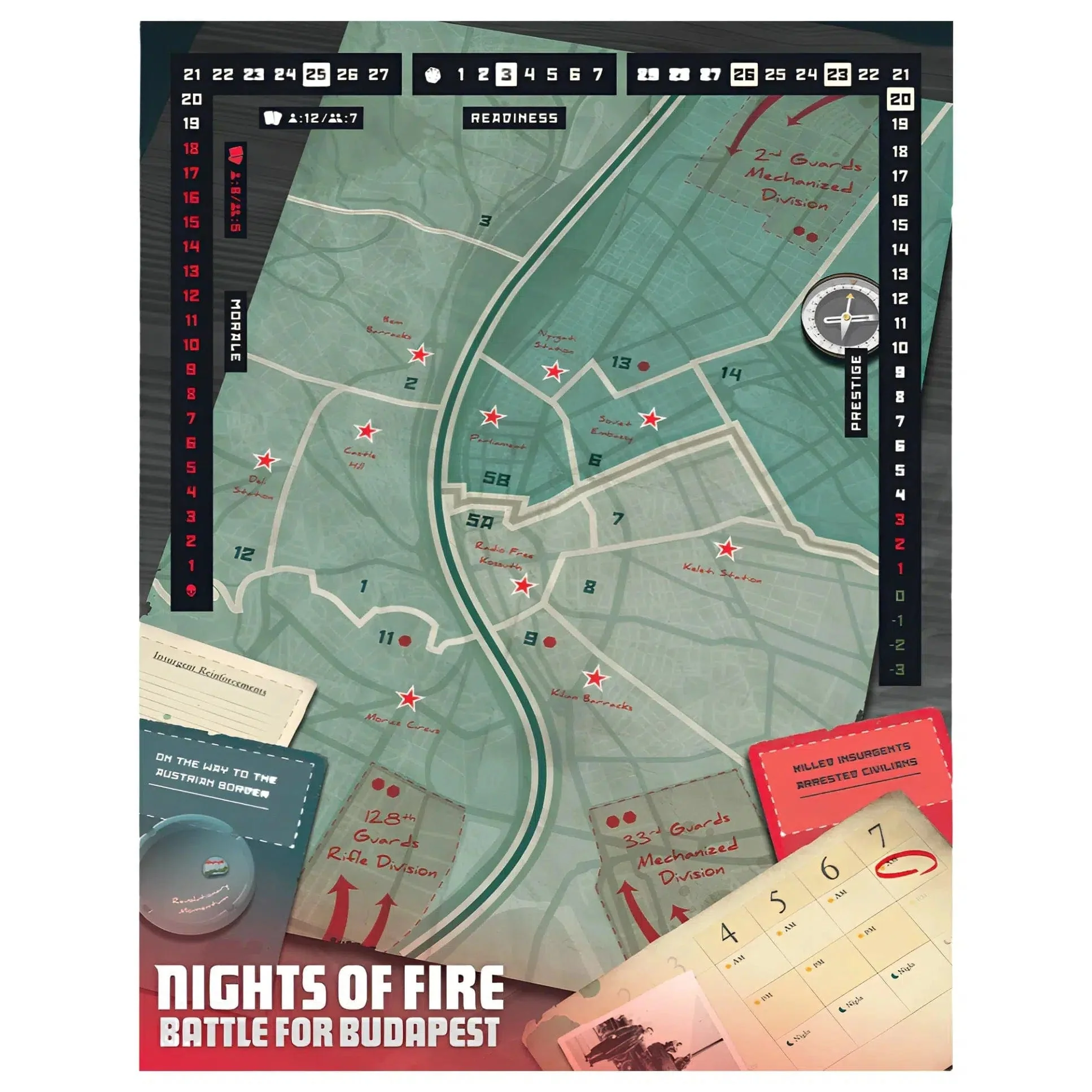 Nights of Fire: Battle For Budapest - Board Game - Mighty Boards, Mr. B Games - Image 3