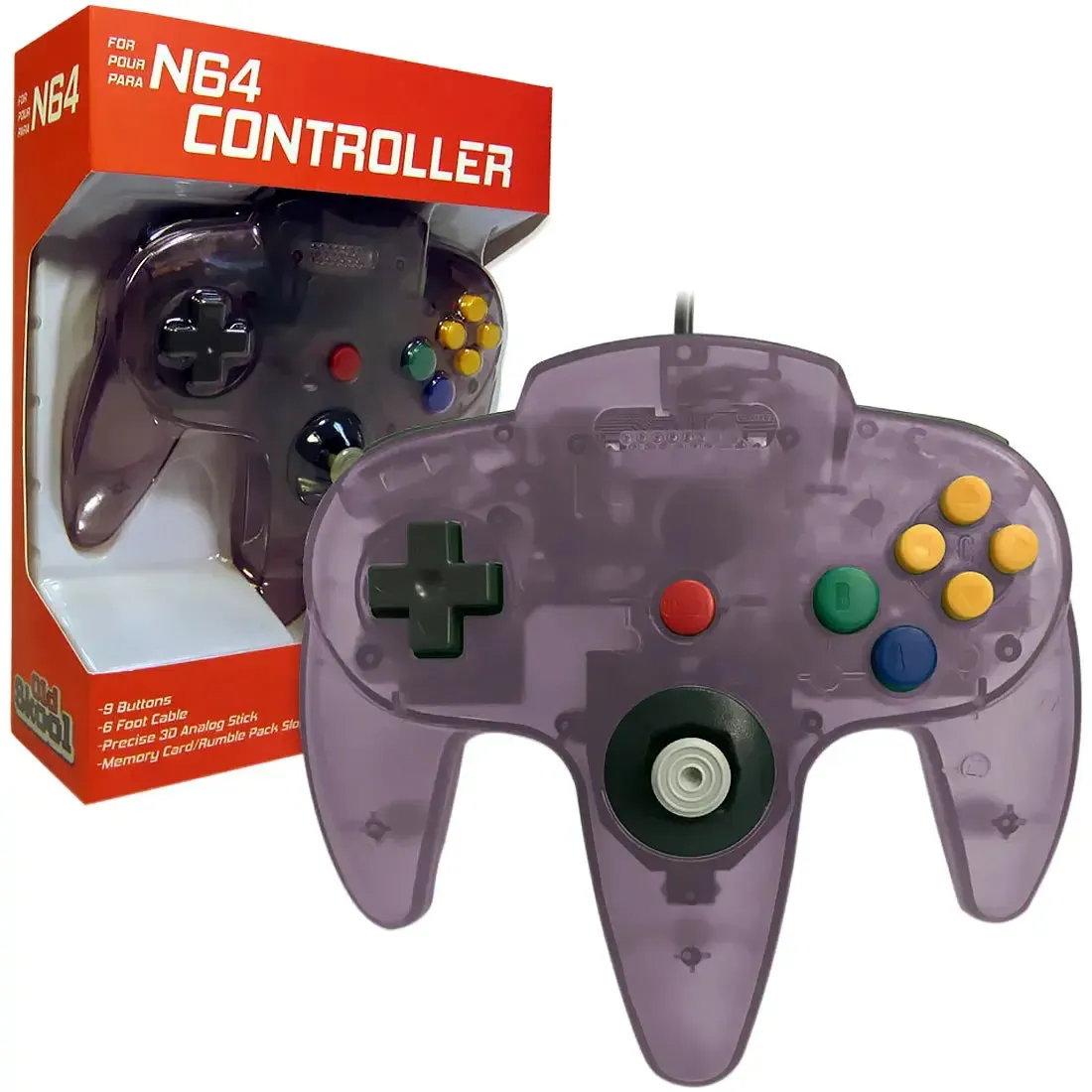 Nintendo 64 - Atomic Purple Wired Controller (6' Cable) - Old Skool - Image 2