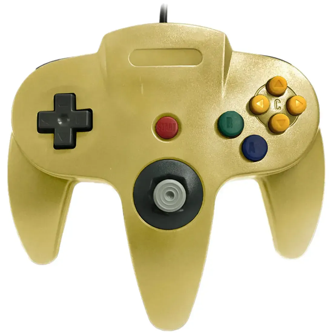 Nintendo 64 - Gold Wired Controller (6' Cable) - Old Skool - Image 3