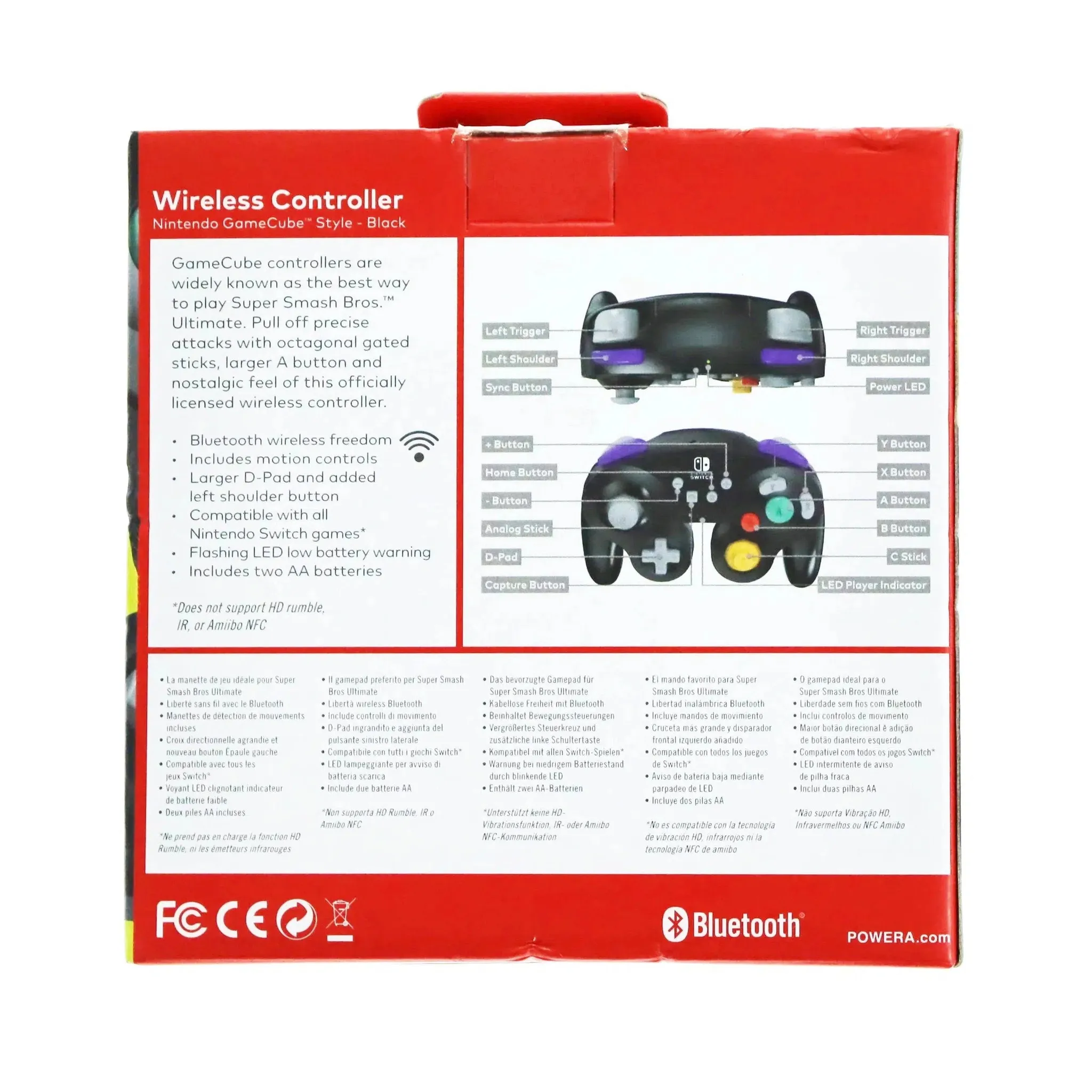 Nintendo Switch Wireless Controller (Black) - PowerA - GameCube Style - Image 11