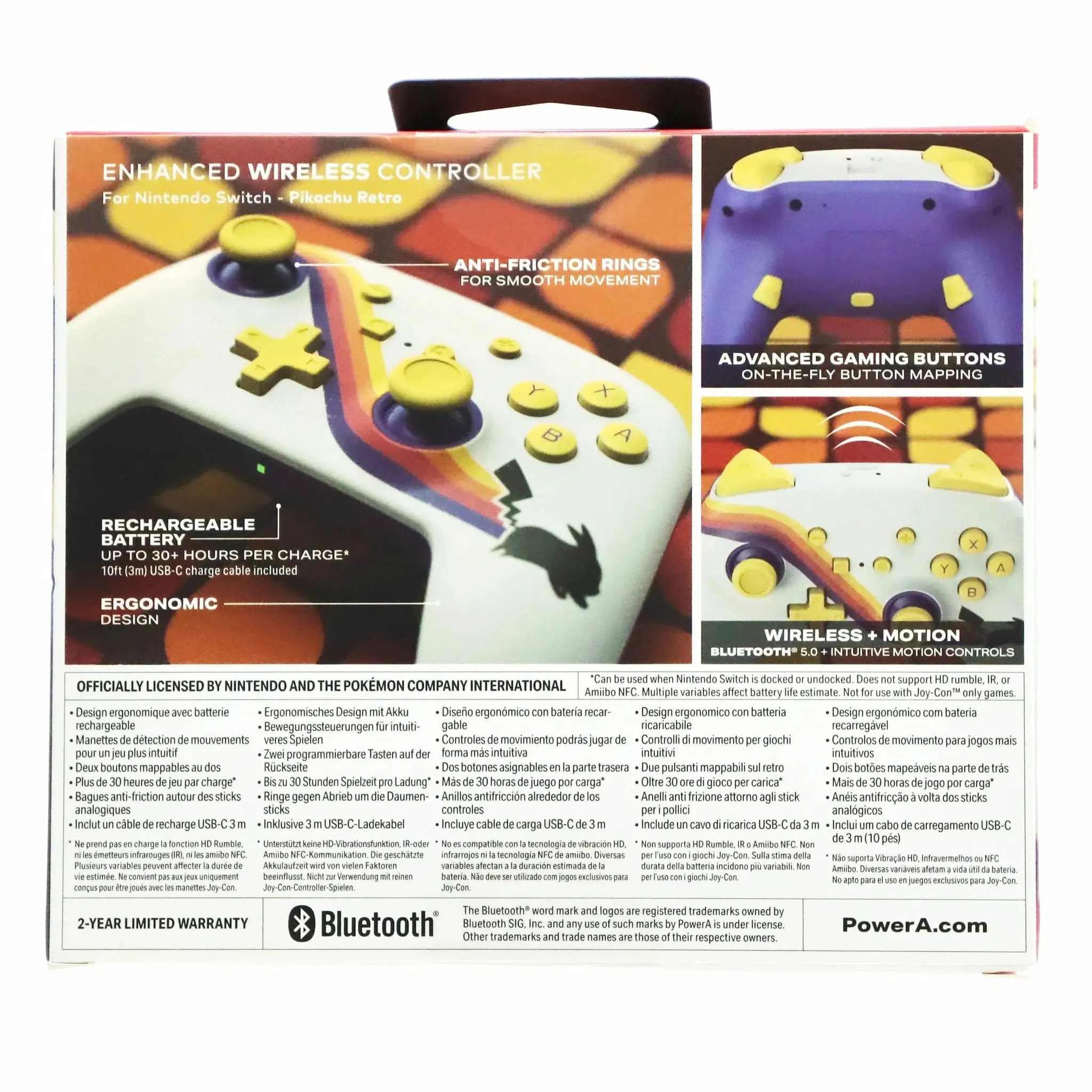 Nintendo Switch Wireless Controller (Retro Pikachu Version) - PowerA - Enhanced Edition - Image 11