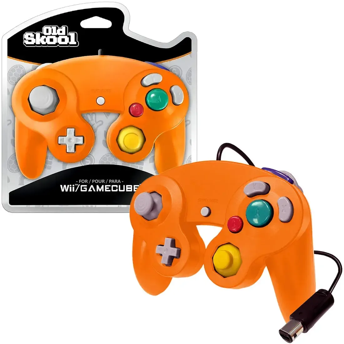 Nintendo Wii & Gamecube - Spice Orange Wired Controller - Old Skool - Image 2