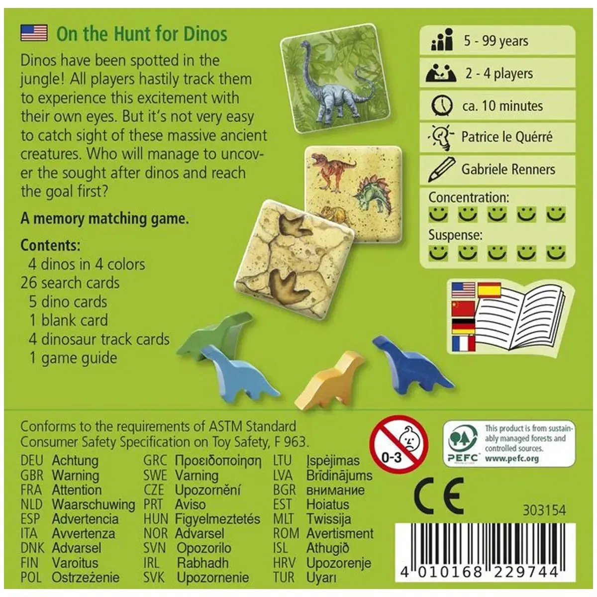 On the Hunt for Dinos - Dinosaur Memory Matching Game for Children (2-4 Players, Ages 5+) - HABA - Image 3