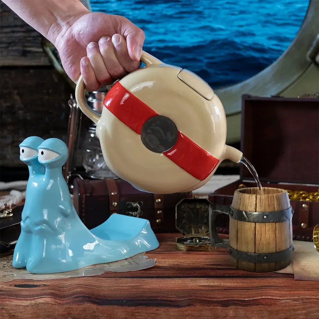 One Piece - Den Den Mushi Transponder Snail Sculpted 3D Teapot (Ceramic, 40.6 oz) - ABYstyle - Image 11