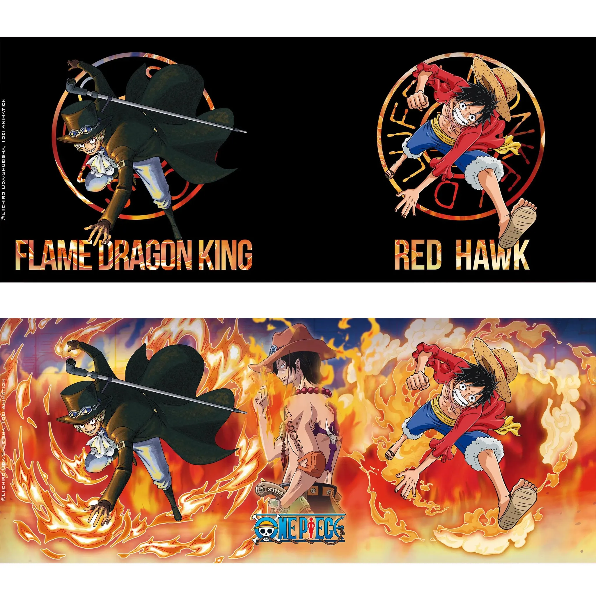 One Piece - Luffy and Sabo "Red Hawk" Heat-Change Mug and Coaster Gift Set (16 oz.) - ABYstyle - Image 4