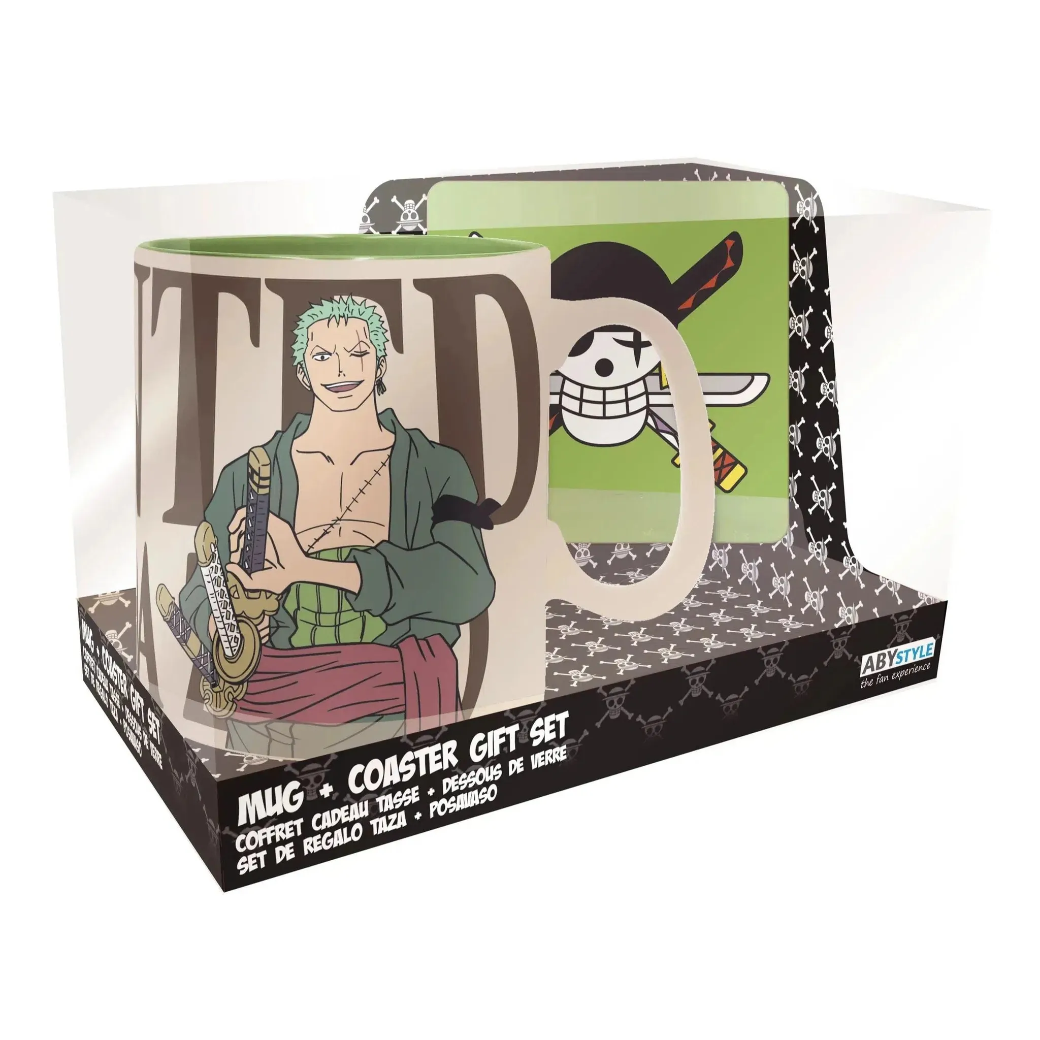 One Piece - Roronoa Zoro Mug & Coaster Gift Set (16 oz.) - ABYstyle