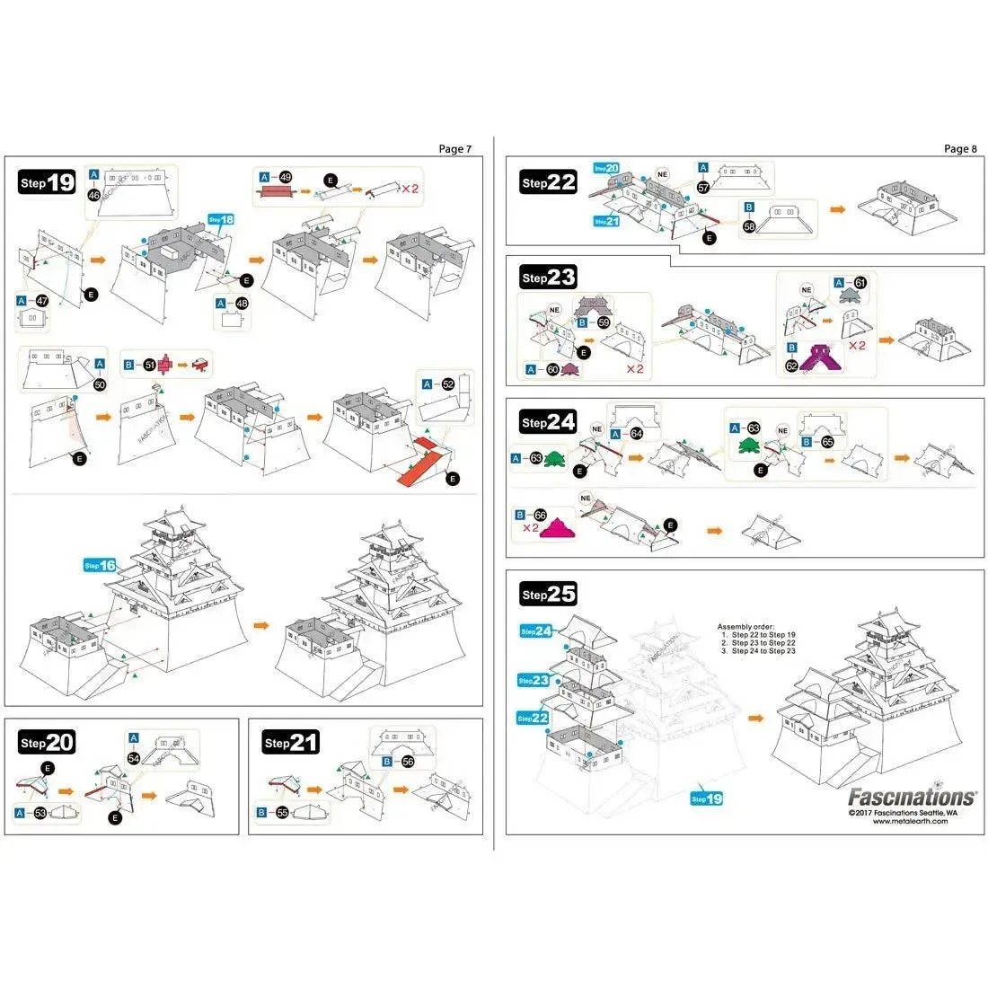 Osaka Castle Figure Model Kit (Steel, Challenging Difficulty) - Fascinations - Metal Earth Premium Series - Image 11