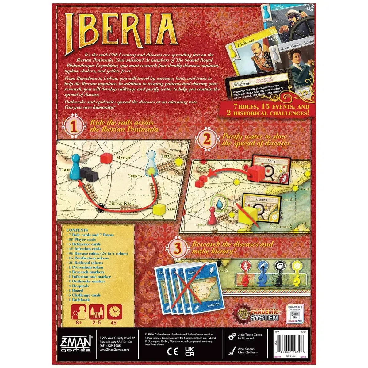Pandemic: Iberia - Cooperative History Board Game for Family, and Adults (2-5 Players, Ages 8+) - Z-Man Games - Image 3