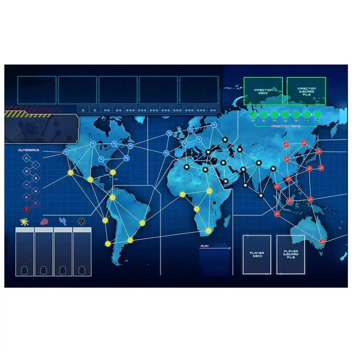 Pandemic: Legacy Season 1 (Red Edition) - Cooperative Science Board Game for Family, and Adults (2-4 Players, Ages 13+) - Z-Man Games - Image 4