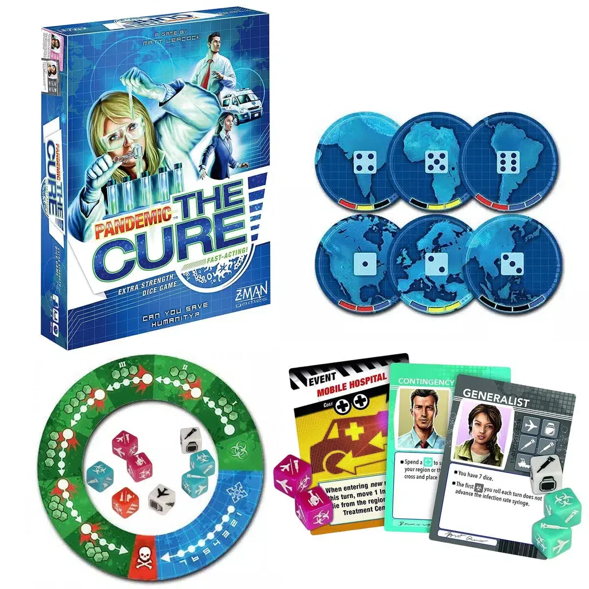 Pandemic: The Cure - Dice-Based Science Board Game for Family, and Adults (2-5 Players, Ages 8+) - Z-Man Games - Image 2