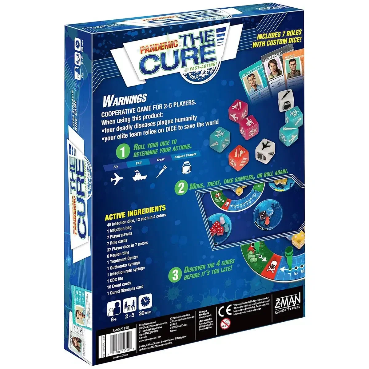 Pandemic: The Cure - Dice-Based Science Board Game for Family, and Adults (2-5 Players, Ages 8+) - Z-Man Games - Image 3