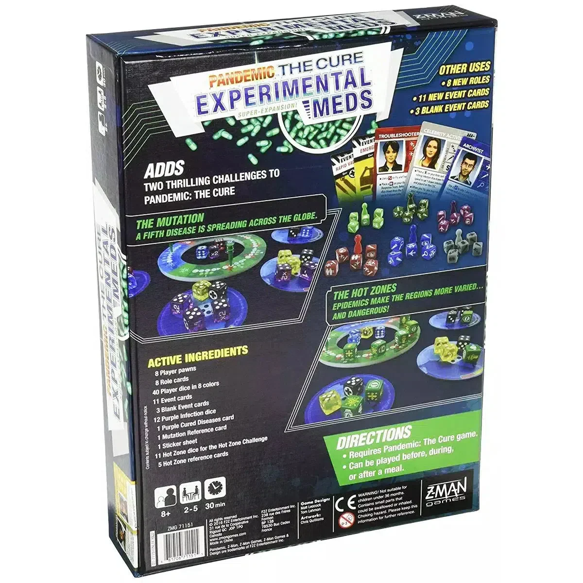 Pandemic: The Cure - Experimental Meds - Board Game Expansion - Z-Man Games - Image 3