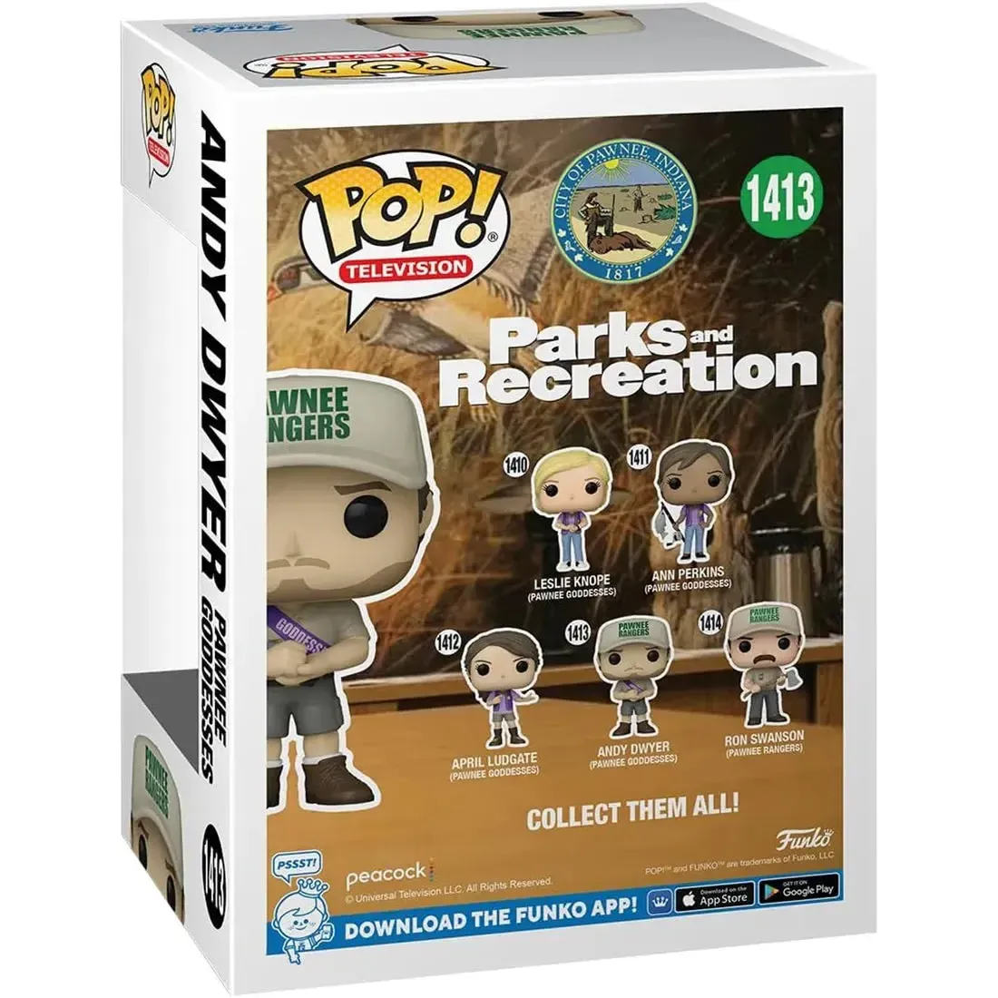 Parks and Recreation - Andy Dwyer Pawnee Goddesses Figure (4") - Funko - Pop! Television Series (1413) - Image 3