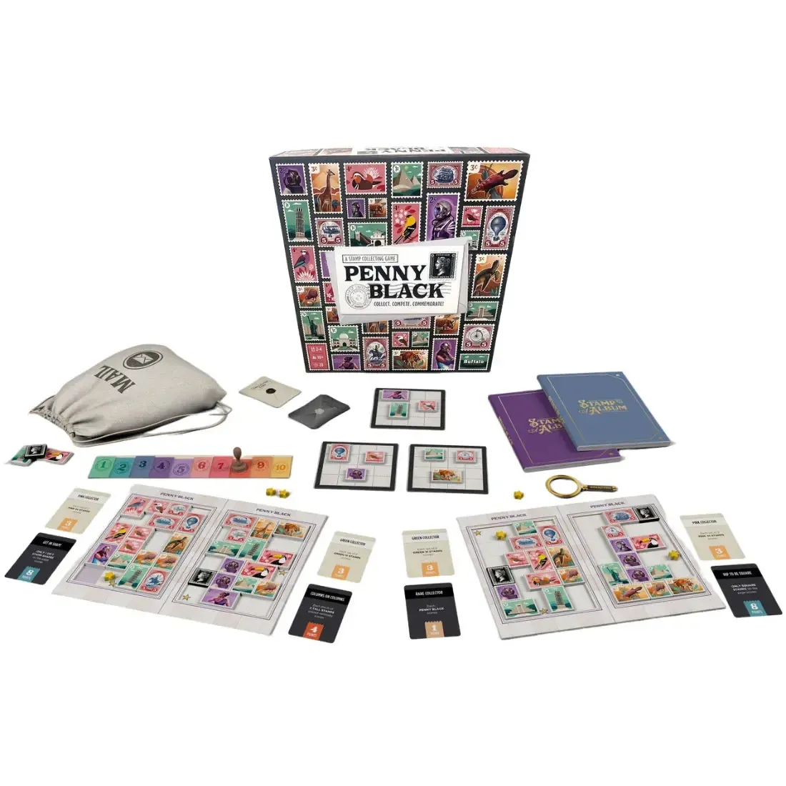 Penny Black - Stamp Collecting Board Game for Family, and Adults (2-4 Players, Age 10+) - Buffalo Games - Image 2