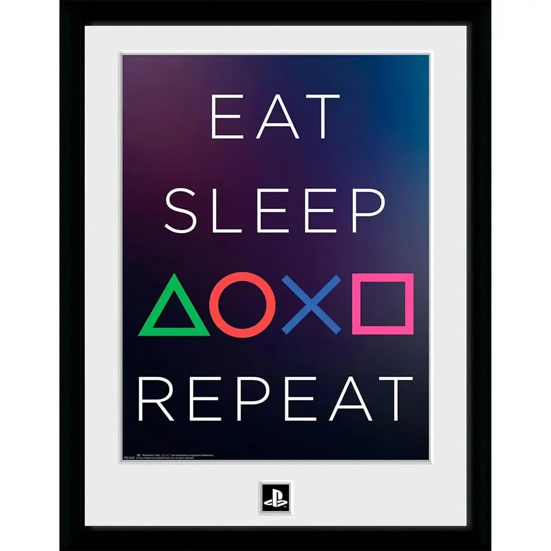 PlayStation - Eat Sleep Play Repeat Framed Print (12"x16") - ABYstyle