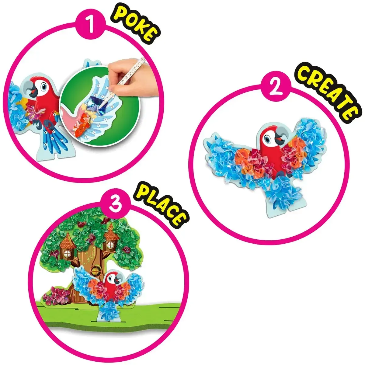 Poke N Create: Jungle Animal Kingdom - Mess Free DIY Activity Craft Kit - Smartivity - Image 3