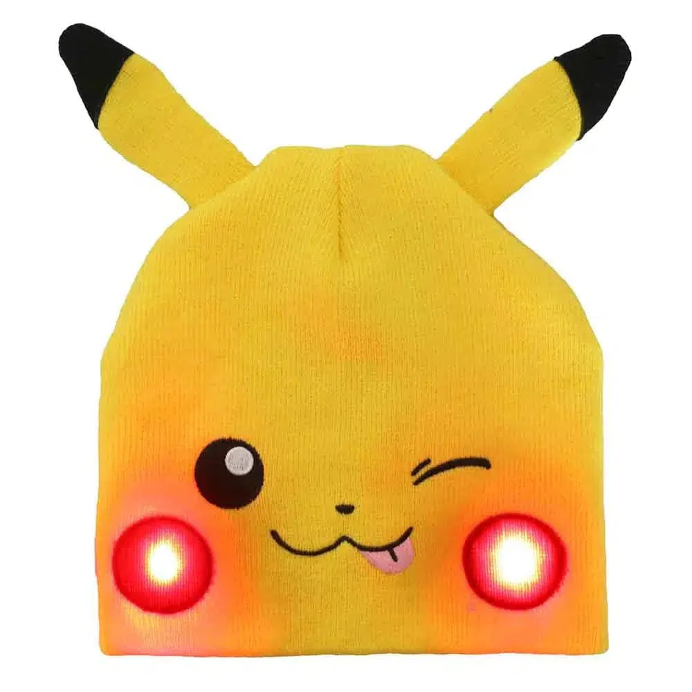 Pokémon - Pikachu Big Face Beanie Hat (Light Up LED) - Bioworld - Image 2