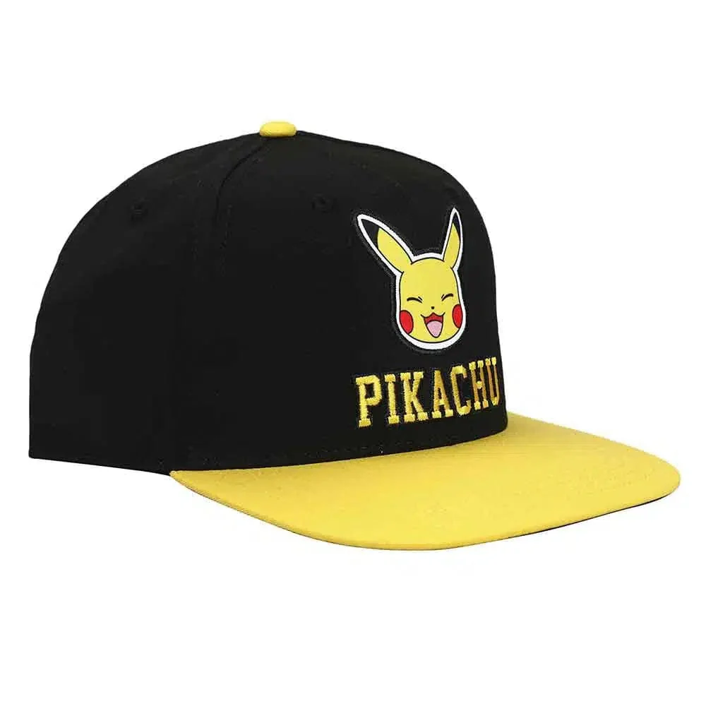 Pokémon - Pikachu Snapback Hat (Yellow / Black, Twill, Flat Bill) - Bioworld - Image 4