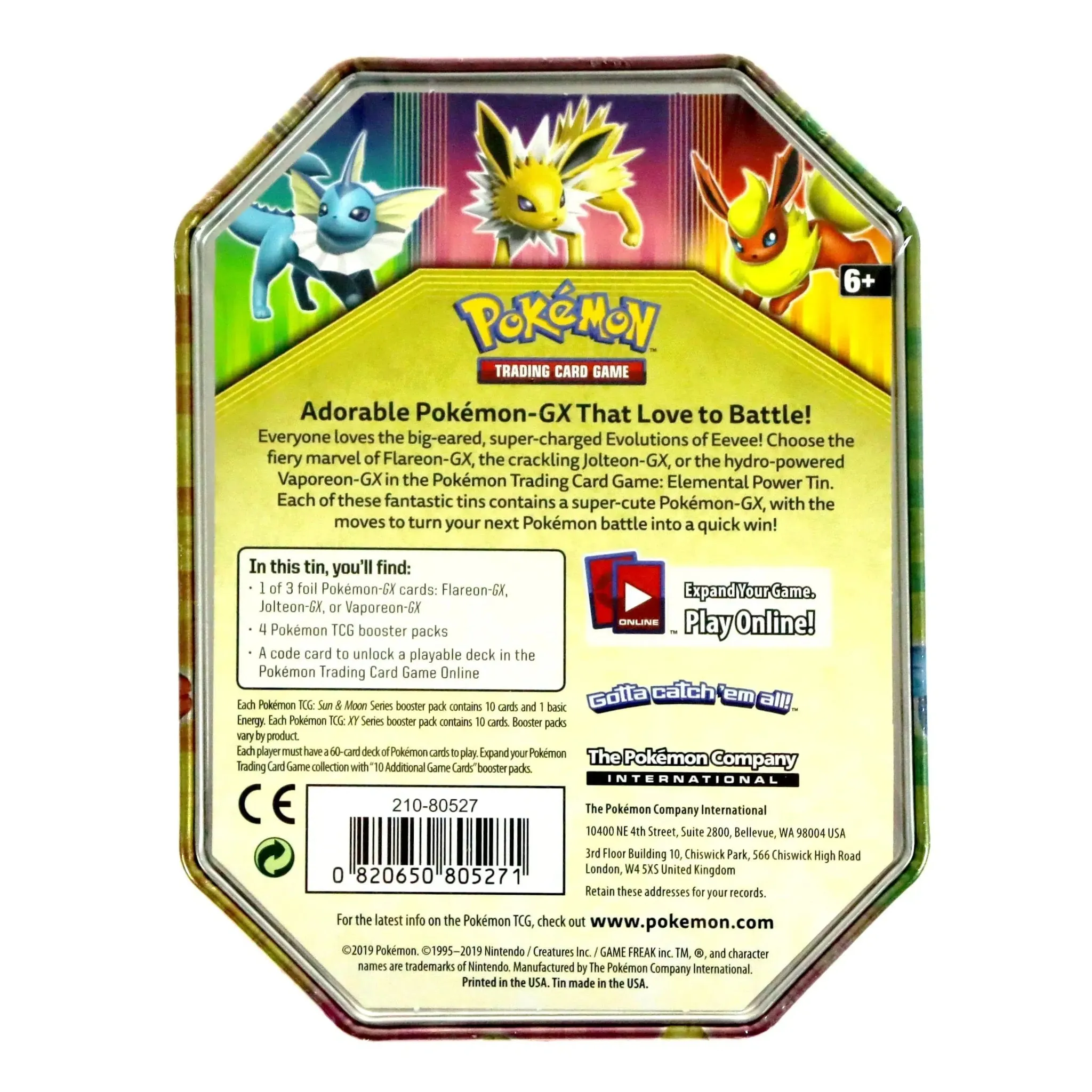 Pokémon TCG [Elemental Power] - Vaporeon GX Tin - Image 2