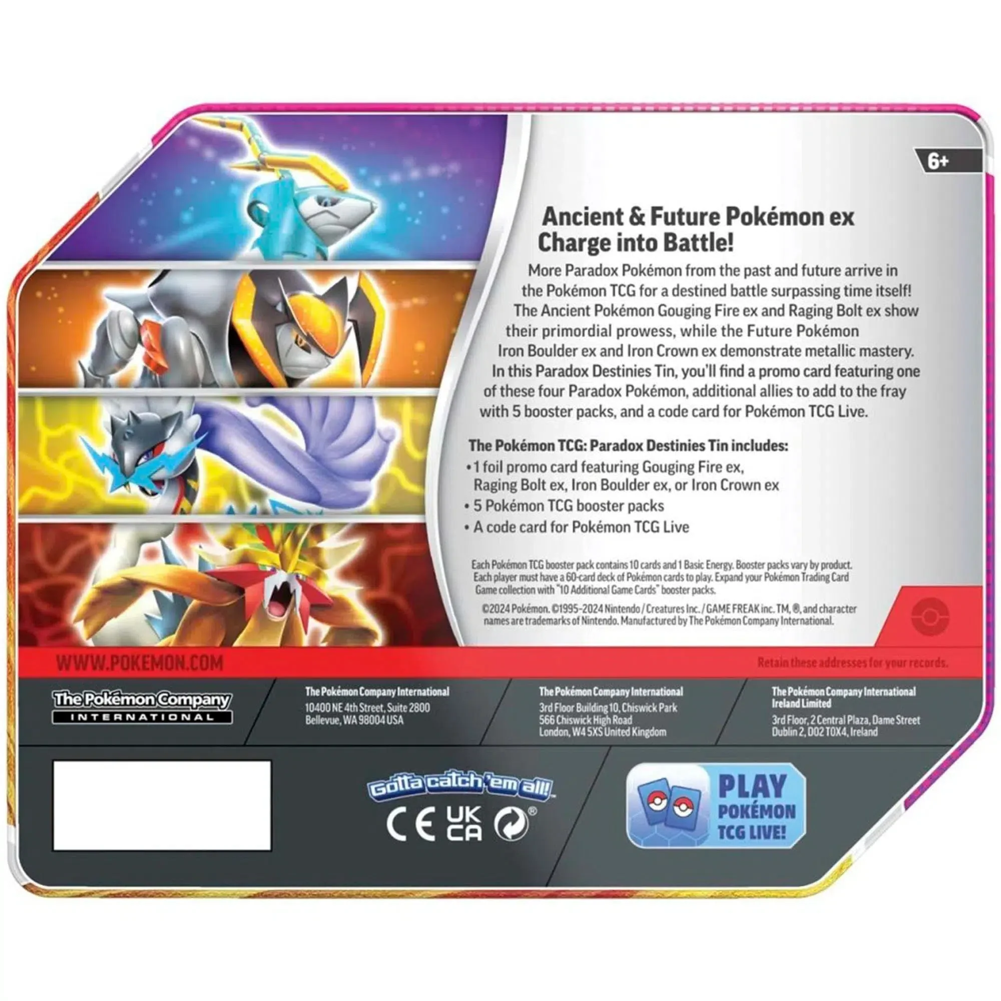 Pokémon TCG [Paradox Destinies] - Iron Crown ex Tin - The Pokémon Company International - Image 5