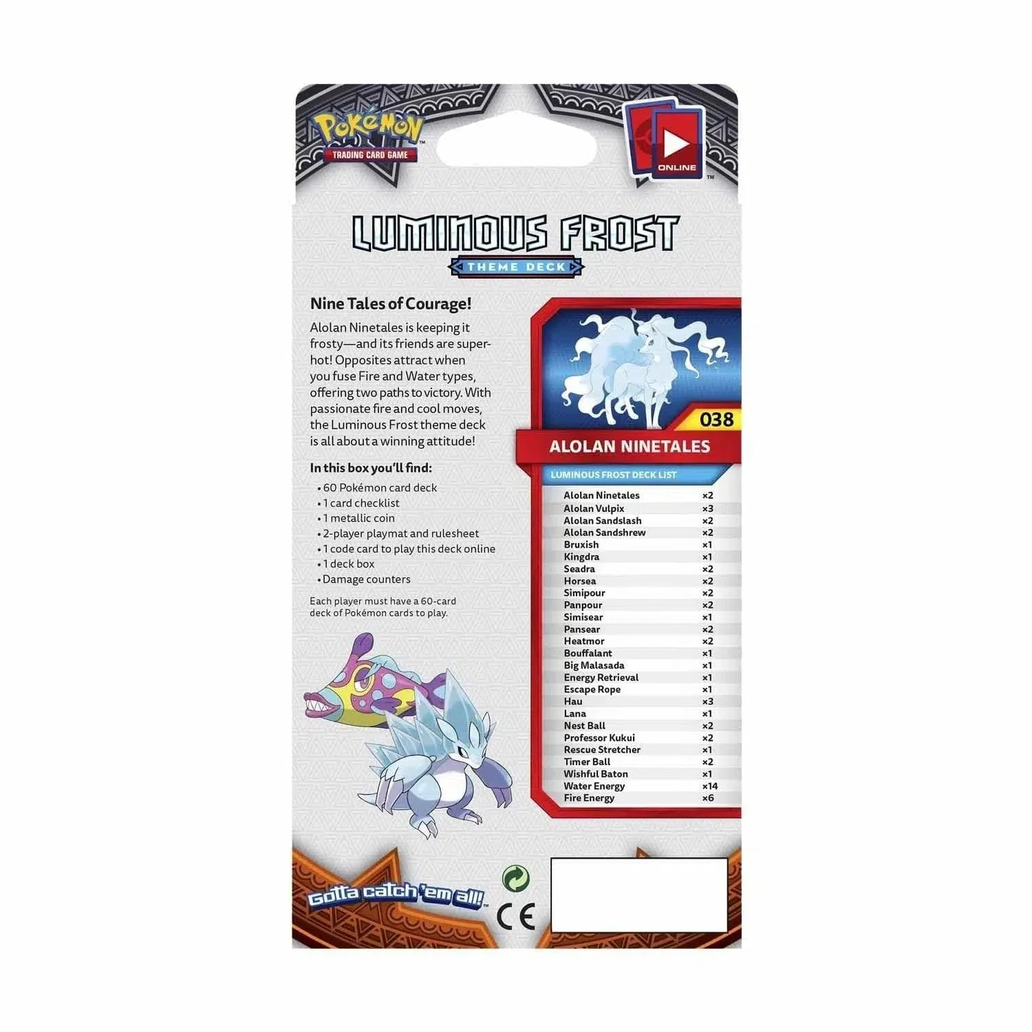Pokémon TCG [Sun & Moon: Burning Shadows] - Luminous Frost Theme Deck (Ninetales) - Image 2