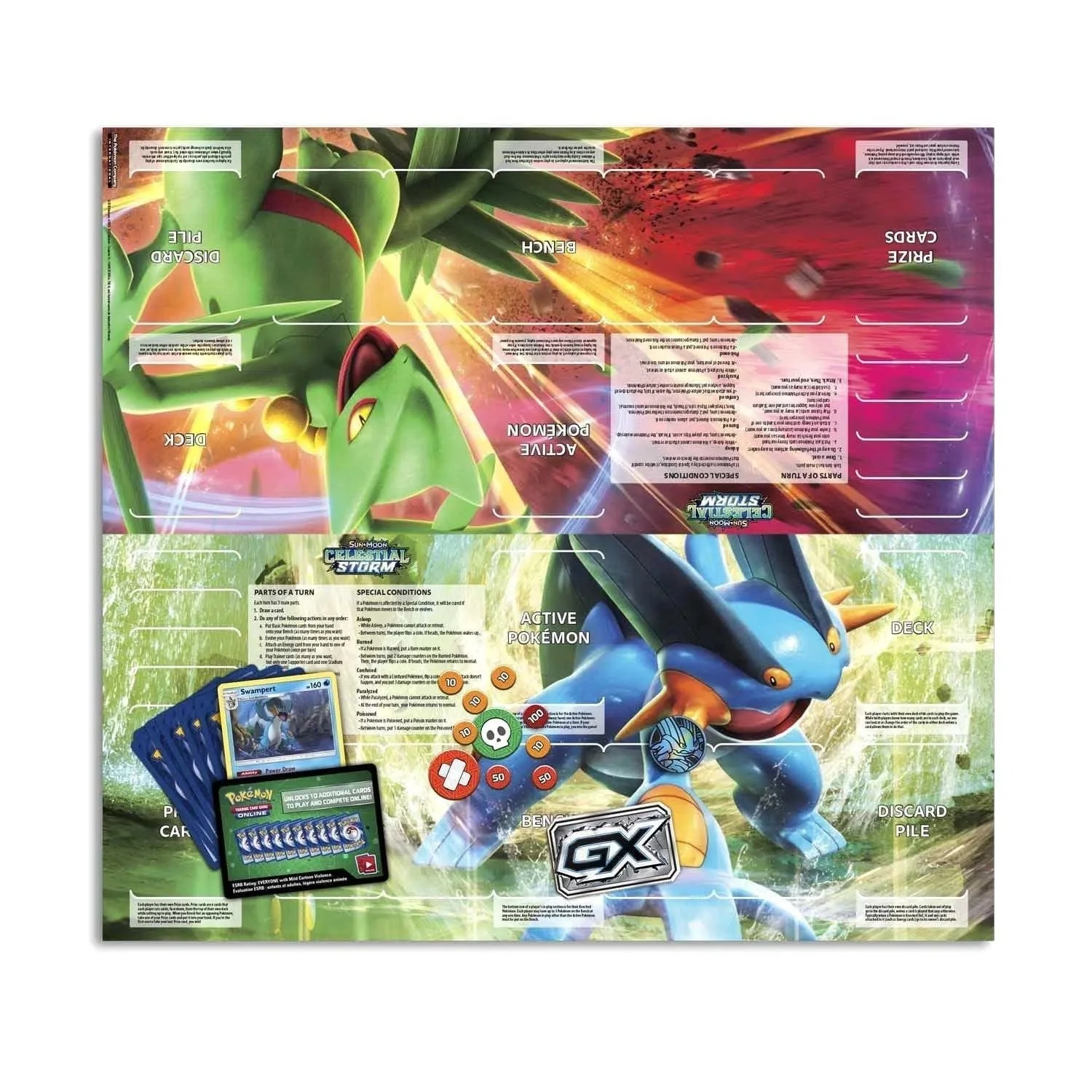 Pokémon TCG [Sun & Moon: Celestial Storm] - Hydro Fury Theme Deck (Swampert) - Image 5