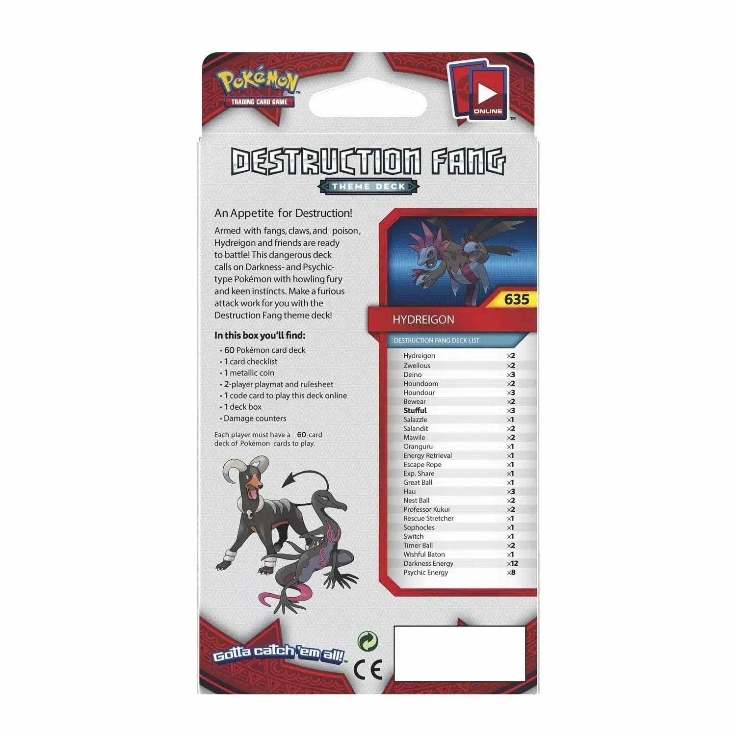 Pokémon TCG [Sun & Moon: Crimson Invasion] - Destruction Fang Theme Deck (Hydreigon) - Image 2