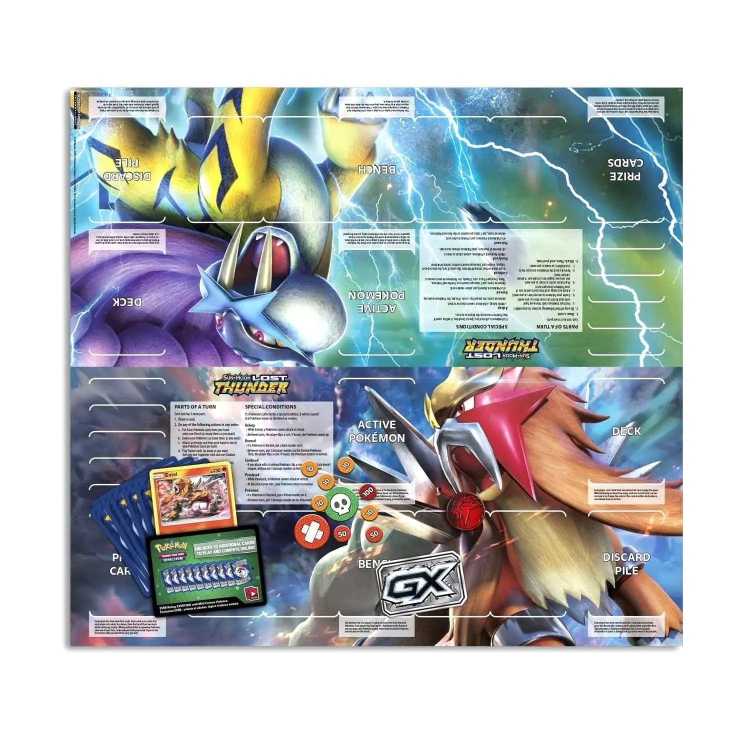Pokémon TCG [Sun & Moon: Lost Thunder] - Blazing Volcano Theme Deck (Entei) - Image 5