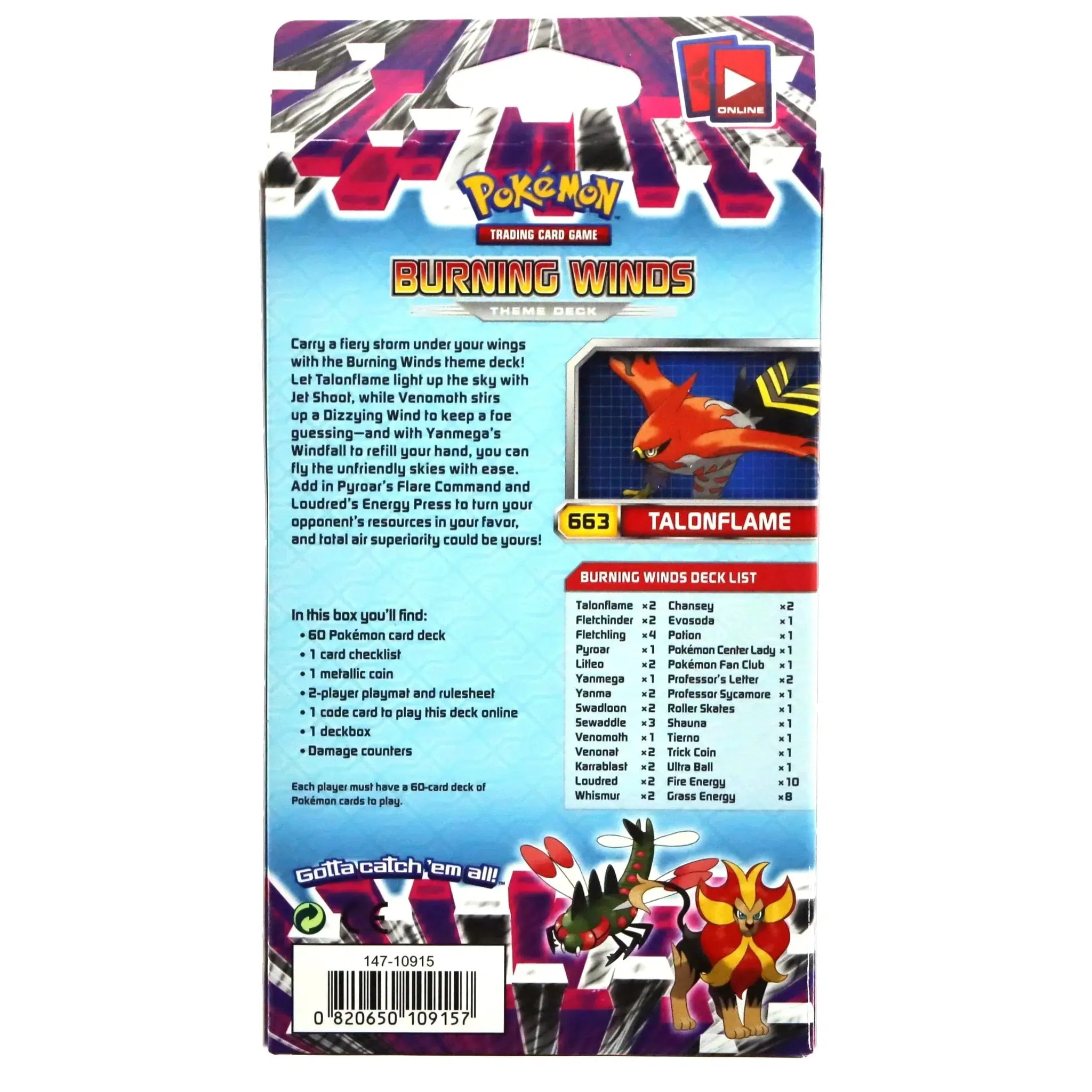 Pokémon TCG [XY: Phantom Forces] - Burning Winds Theme Deck (Talonflame) - Image 2