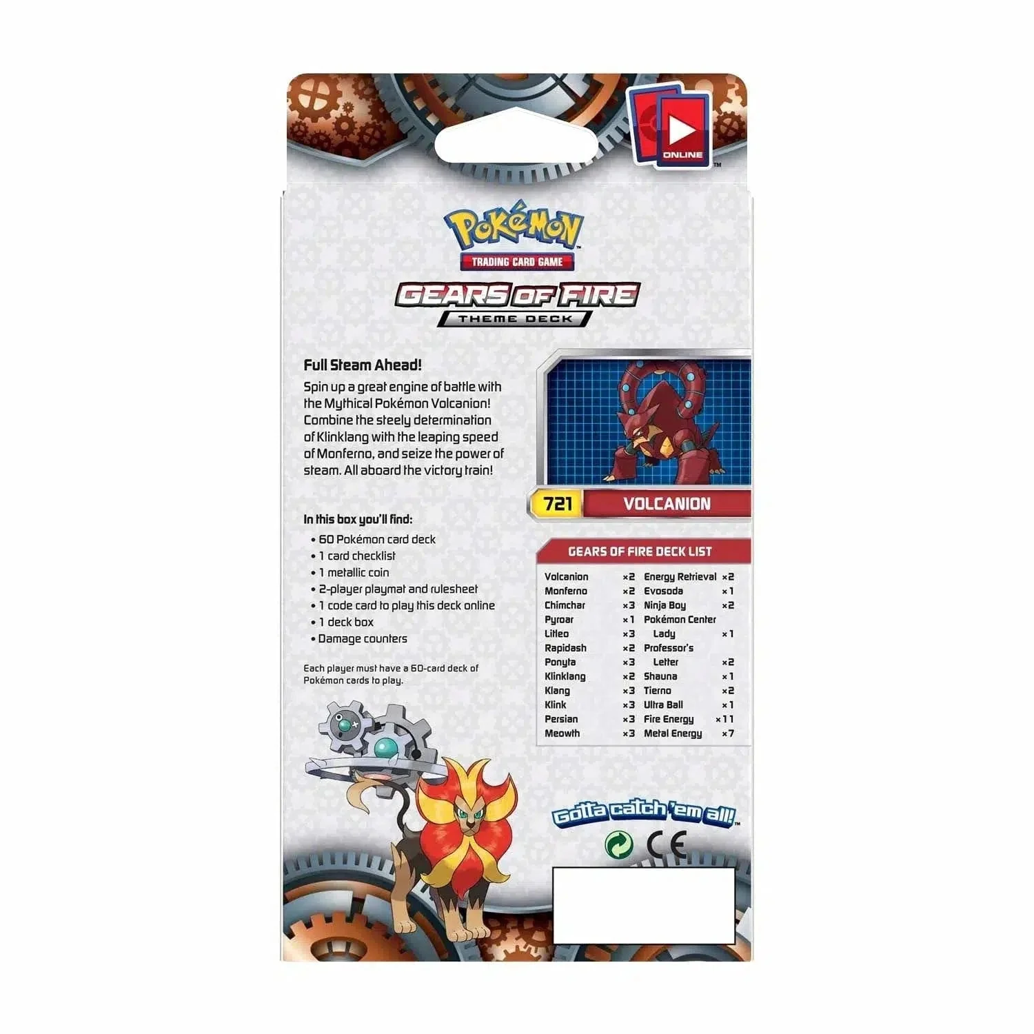 Pokémon TCG [XY: Steam Siege] - Gears of Fire Theme Deck (Volcanion) - Image 2