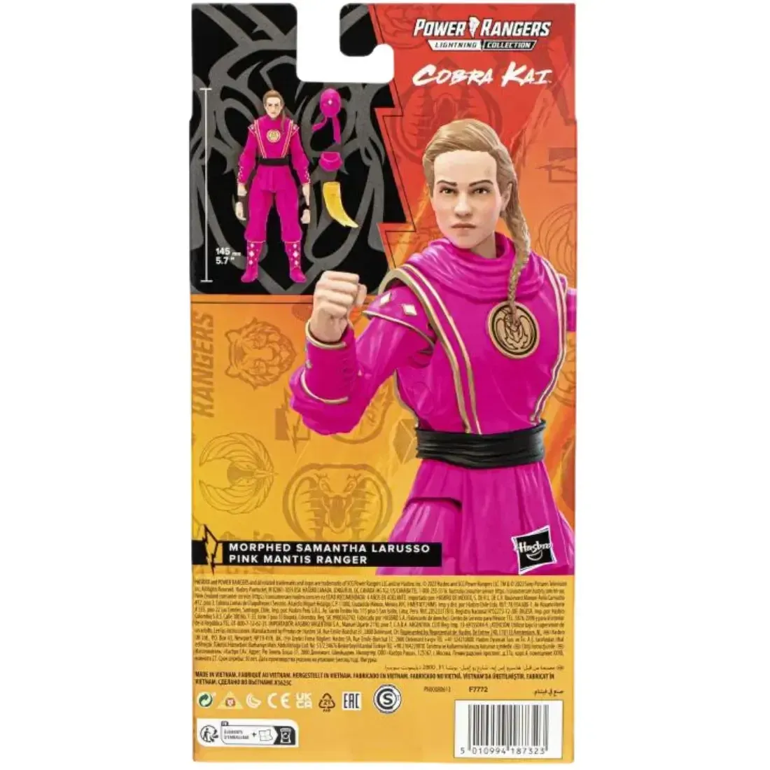 Power Rangers x Cobra Kai - Pink Mantis Ranger Outfit Morphed Samantha Larusso (6") - Hasbro - Lightning Collection Series - Image 3