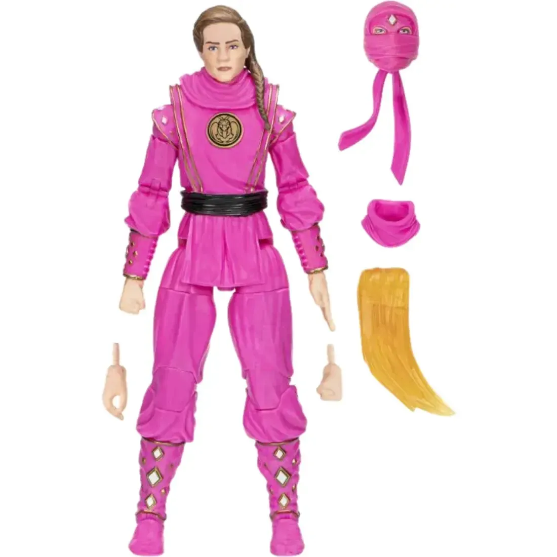 Power Rangers x Cobra Kai - Pink Mantis Ranger Outfit Morphed Samantha Larusso (6") - Hasbro - Lightning Collection Series - Image 4