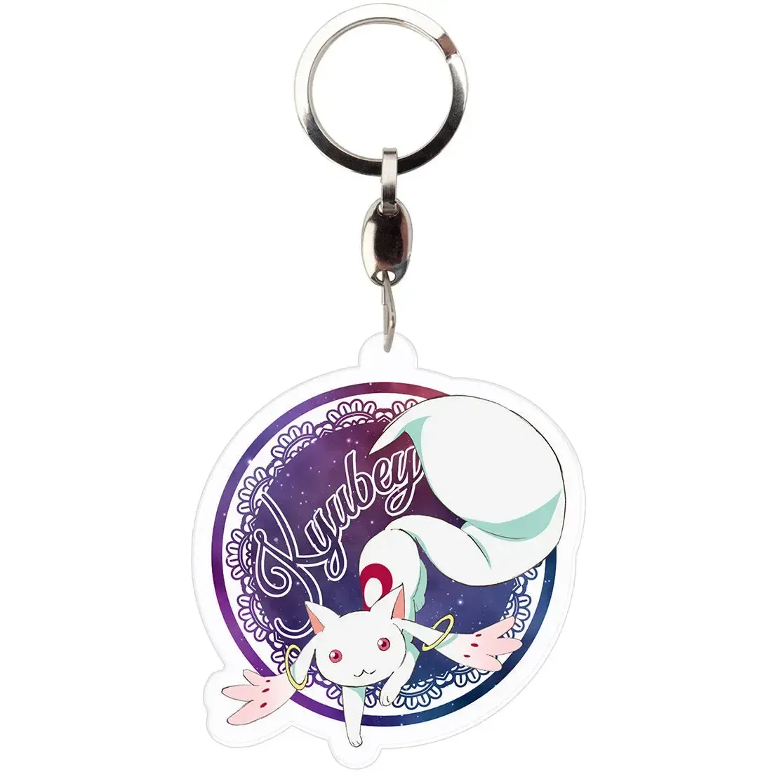 Puella Magi Madoka Magica - Kyubey Keychain (2", Acrylic) - ABYstyle - Image 2