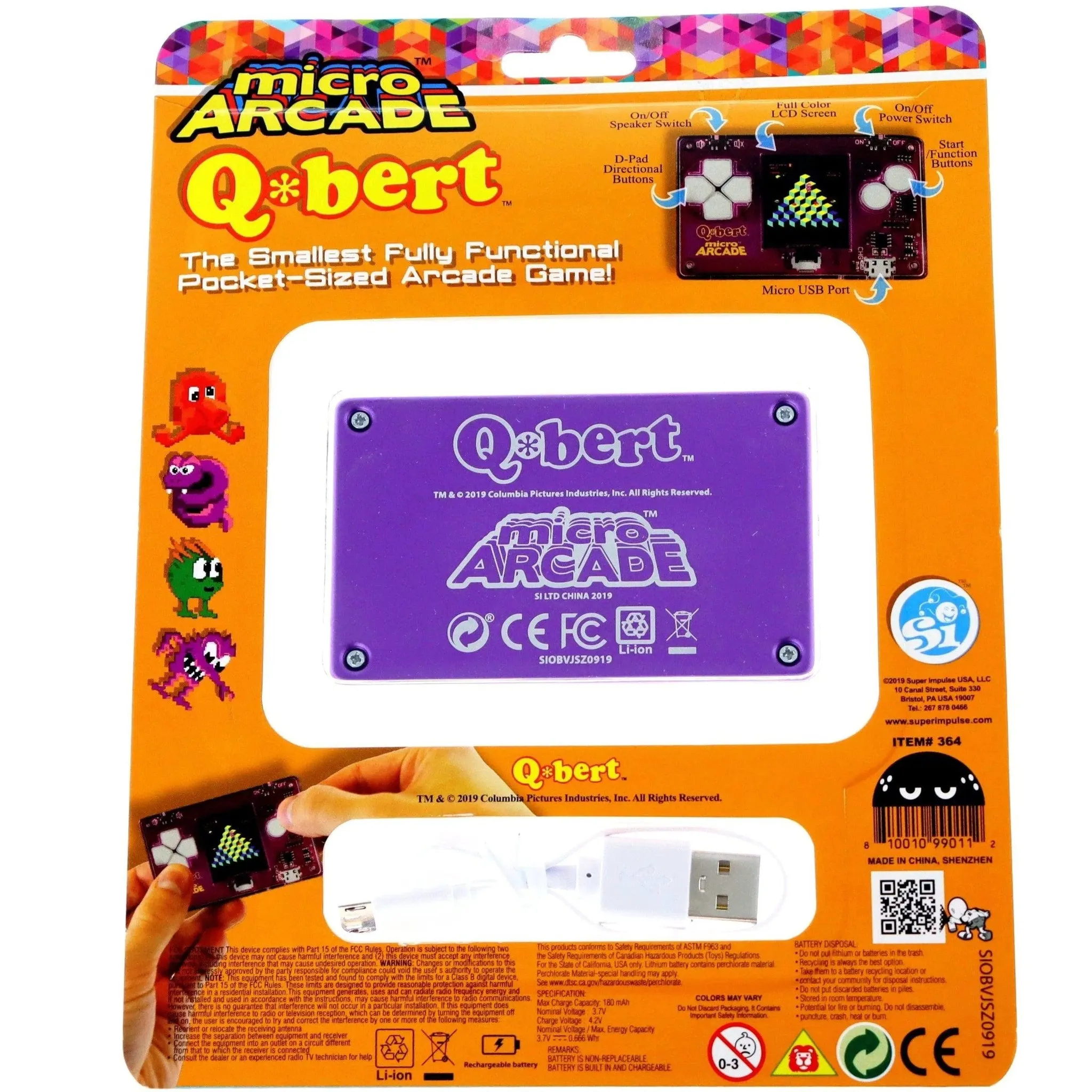 Q*Bert Handheld Electronic Game - Micro Arcade - Image 3