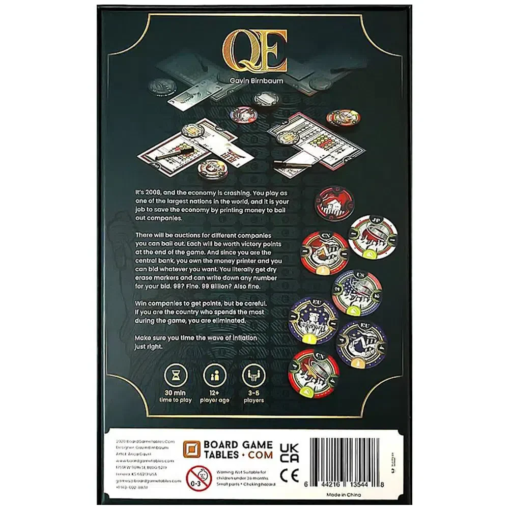 QE - Economic Finance Board Game for Family, and Adults (3-5 Players, Ages 12+) - Allplay - Image 3