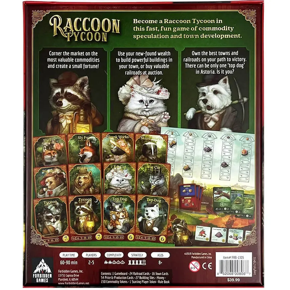 Raccoon Tycoon - Economic Animals Board Game for Family, Adults, and Children (2-5 Players, Age 8+) - University Games [Forbidden Games] - Image 3