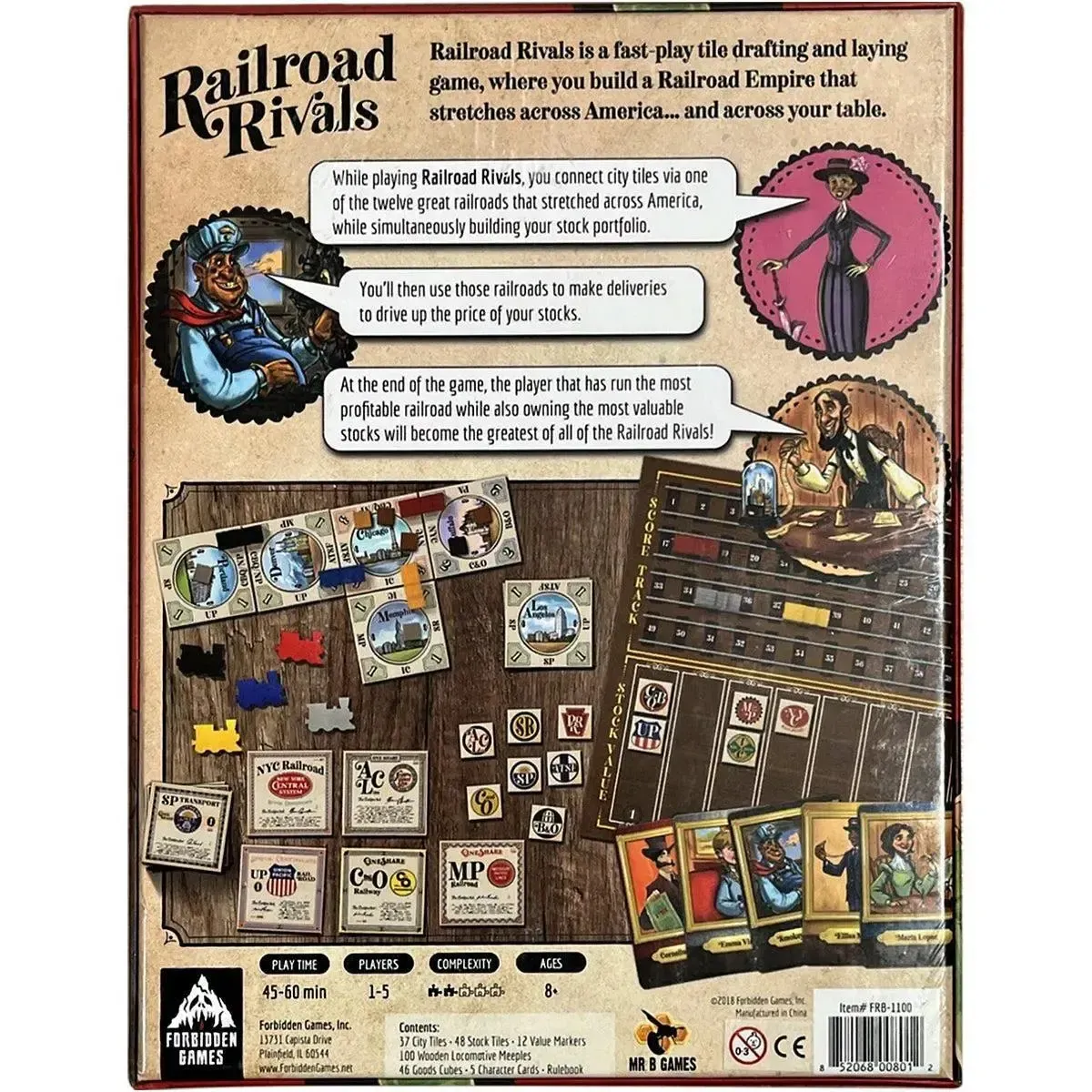 Railroad Rivals - Tile Placement Civilization Board Game for Family and Adults (1-5 Players, Age 8+) - University Games - Image 3