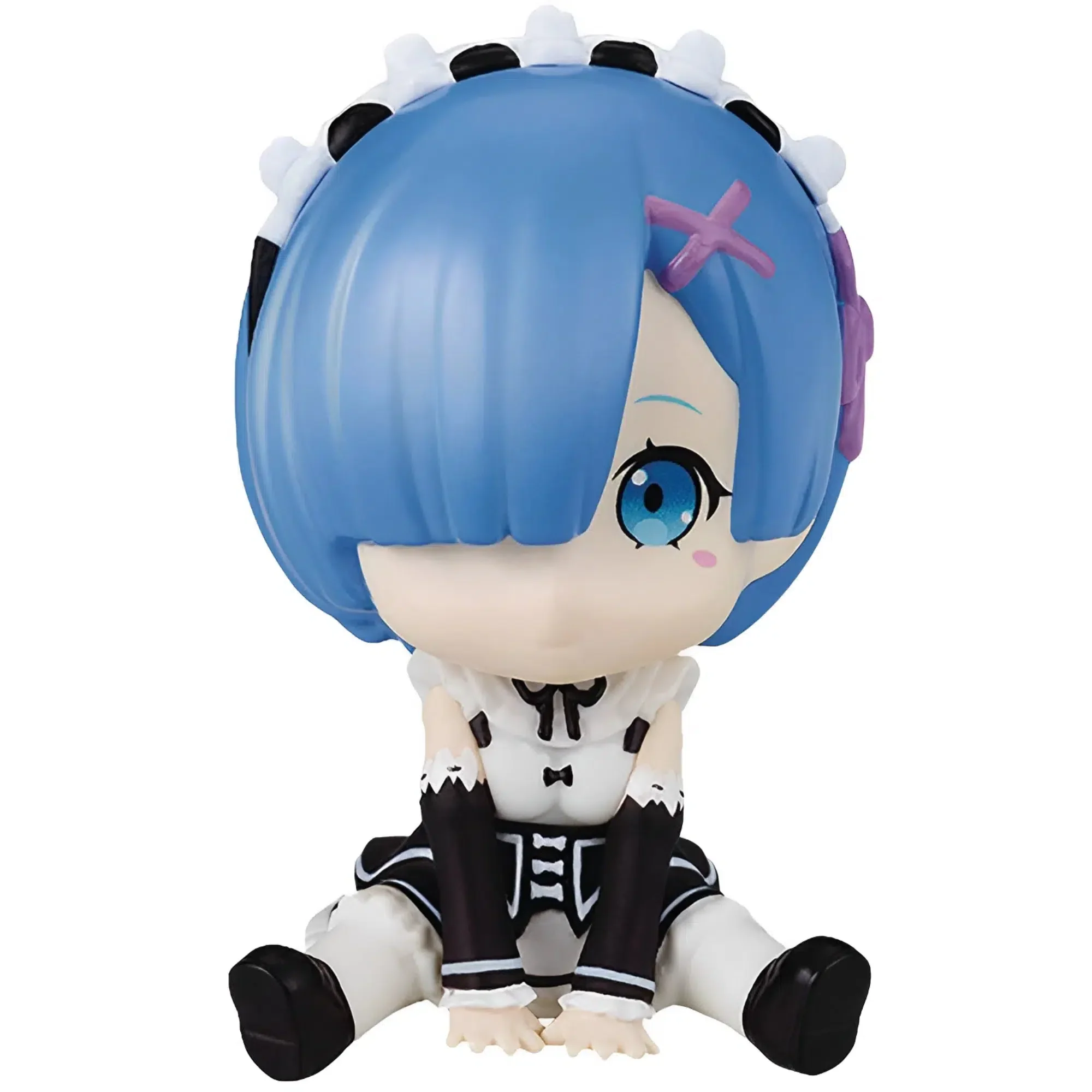 Re:Zero Starting Life in Another World - Sitting Chibi Rem Figure (3.94") - Penguin Parade - Petanko Soft Vinyl Series